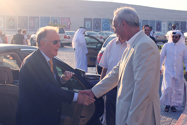 Marcio Barbosa and President Jorge Sampaio of Portugal, Katara Cultural Village, Qatar.